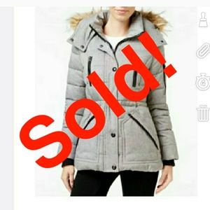 NWOT Guess Ladies Grey Melange Coat